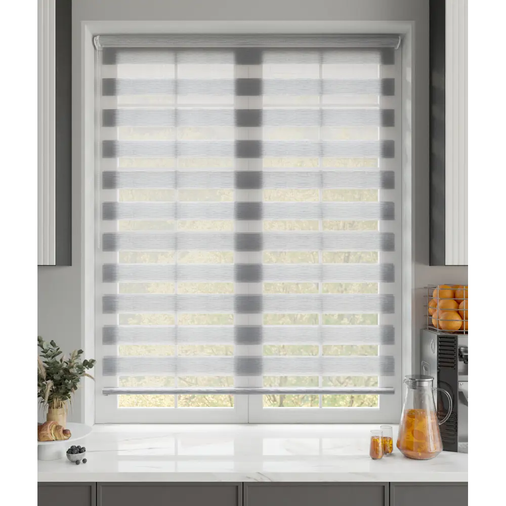 MIAMOZA Рулонная штора день-ночь Москва 60x160 см в серых полосках 89411437 STLM-1564070 - Вид №8