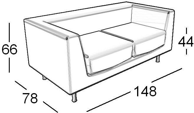 Luxy 2-х местный мягкий диван Cube sun-id-1438111 - Вид №2