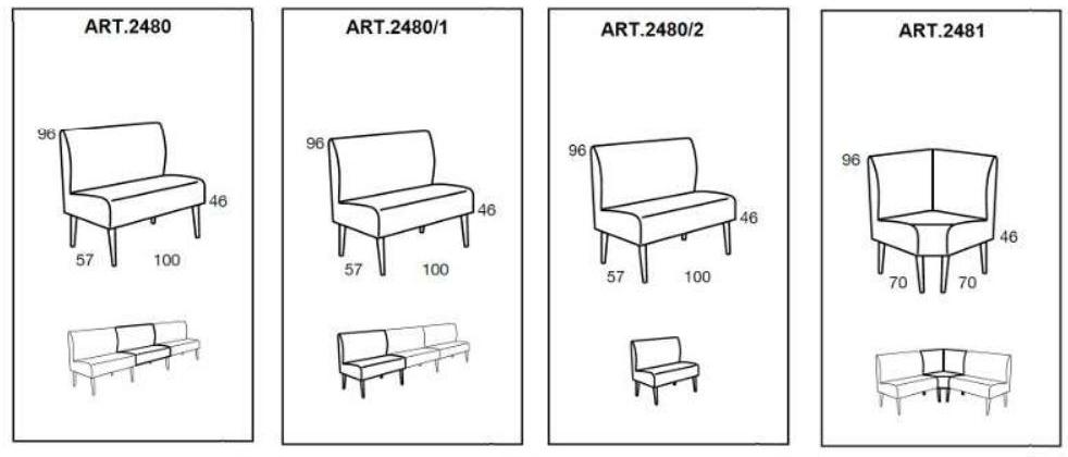 Sedex Стеганая скамейка из экокожи sun-id-1486514 - Вид №1