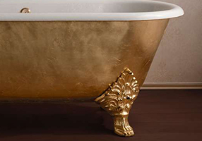 Gentry Home Bexley Cast iron bathtubs with feet Серебряный лист цветок GH100696  - Вид №1