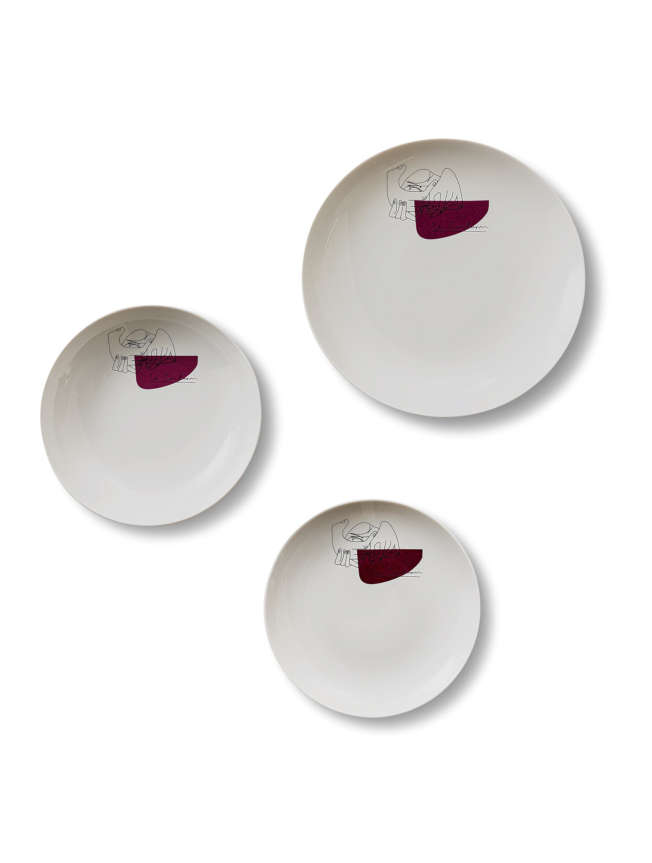 Набор из 2 фарфоровых десертных тарелок CASSINA Gnr Service Prunier ARCH-00039023 - Вид №1