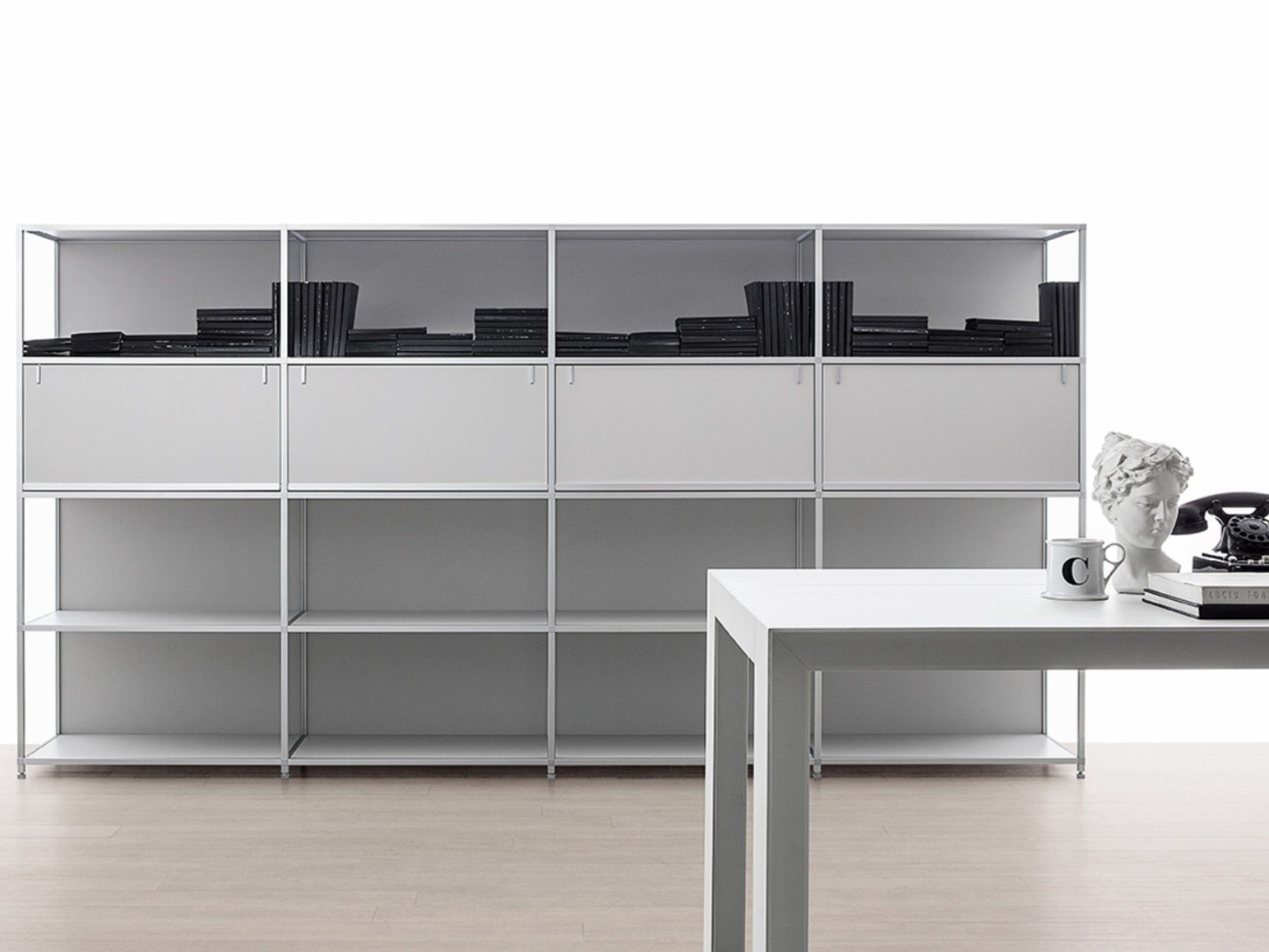 Модульный высокий офисный книжный шкаф Citterio FRAME ARCH-00079218