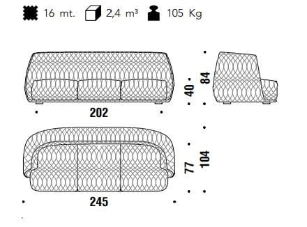 Съемный диван из ткани MOROSO Redondo ARCH-00100606 - Вид №13
