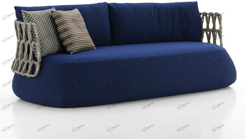 B&B Italia Outdoor Садовый диван из ткани и полиэтиленовых волокон Fat-sofa outdoor sun-id-1493174