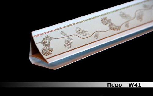 Потолочный плинтус W 41 - перо софитто 40мм DEKOR PANEL DP286