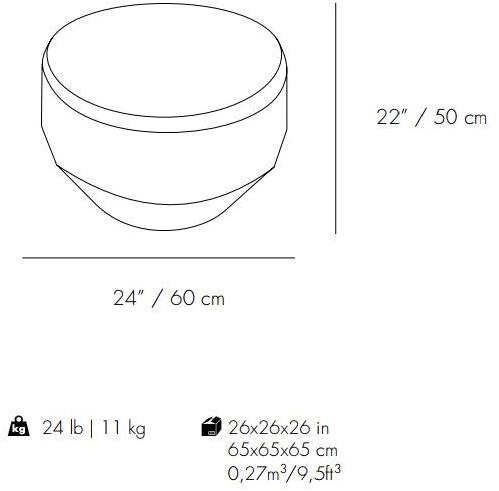 Mambo Unlimited Ideas Круглый журнальный столик из металла Air sun-id-1471068 - Вид №3