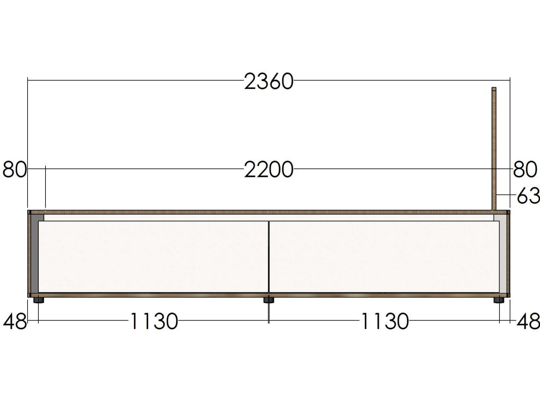 Двуспальная кровать-контейнер из многослойного материала Müller Small Living SPAZE ARCH-00061252 - Вид №21