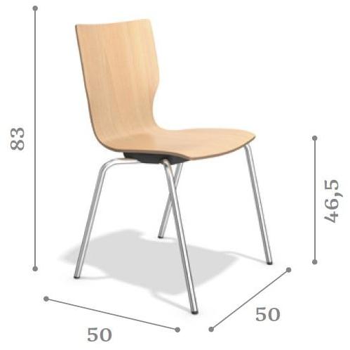 Casala Съемное штабелируемое кресло для конференций из дерева Manta sun-id-1450559 - Вид №2