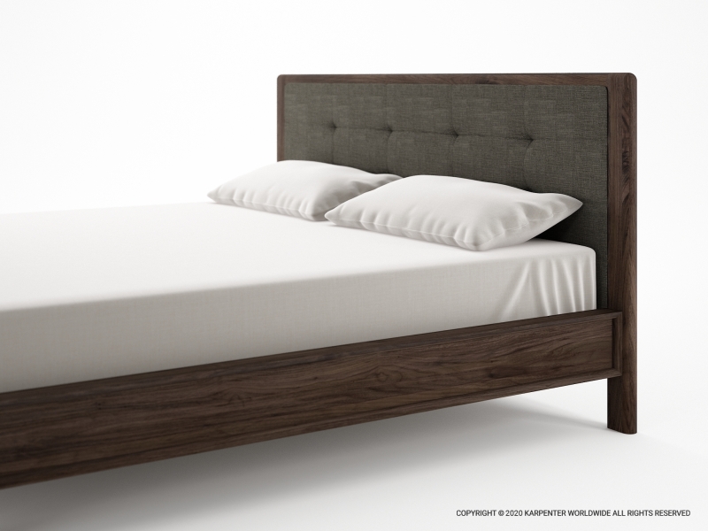 598_1262 Кровать King size без ящика с тканевым покрытием Karpenter Circa17 - Вид №3