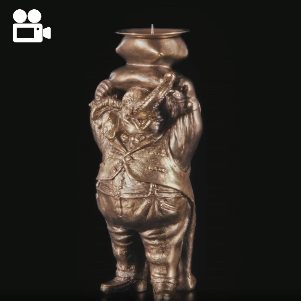 22650 Подсвечник Слон Мистер Твистер Бронза BOGACHO 4627174555424 - Вид №7