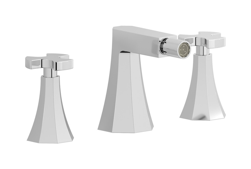 Смеситель для биде на 3 отверстия с донным клапаном WE ARE IB bt393cc Chrome Belmondo 