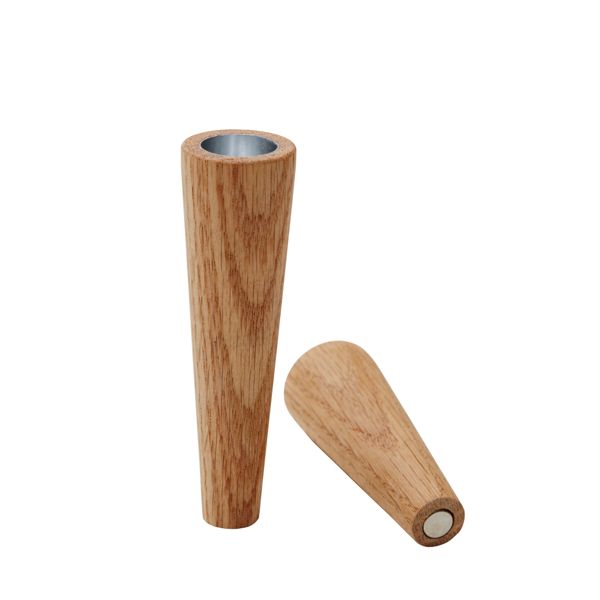 982653 Магнитные подсвечники для высоких свечей конусообразные (натуральный дуб) 3x9/3x12см, набор 2шт;LIND DNA 