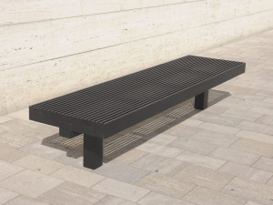 Скамья из нержавеющей стали без спинки