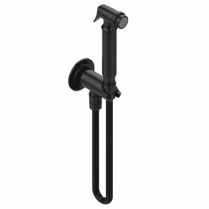 G2J-5840/9 Комплект для гигиенического душа: лейка с клапаном, усиленный шланг 1,25м и вывод для шланга со встроенным защитным остановом Thg-paris Faubourg - белый фарфор - с рукоятками Покрытие PVD бронза