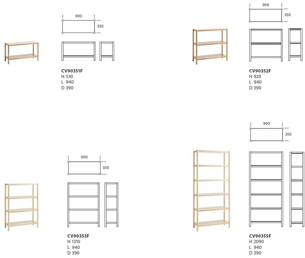 Karl Andersson Открытый деревянный книжный шкаф Cavetto sun-id-1454417 - Вид №6