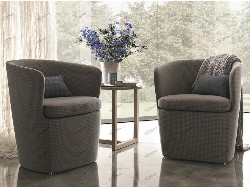 MisuraEmme Кресло с обивкой из ткани с подлокотниками Atelier sun-id-1407526