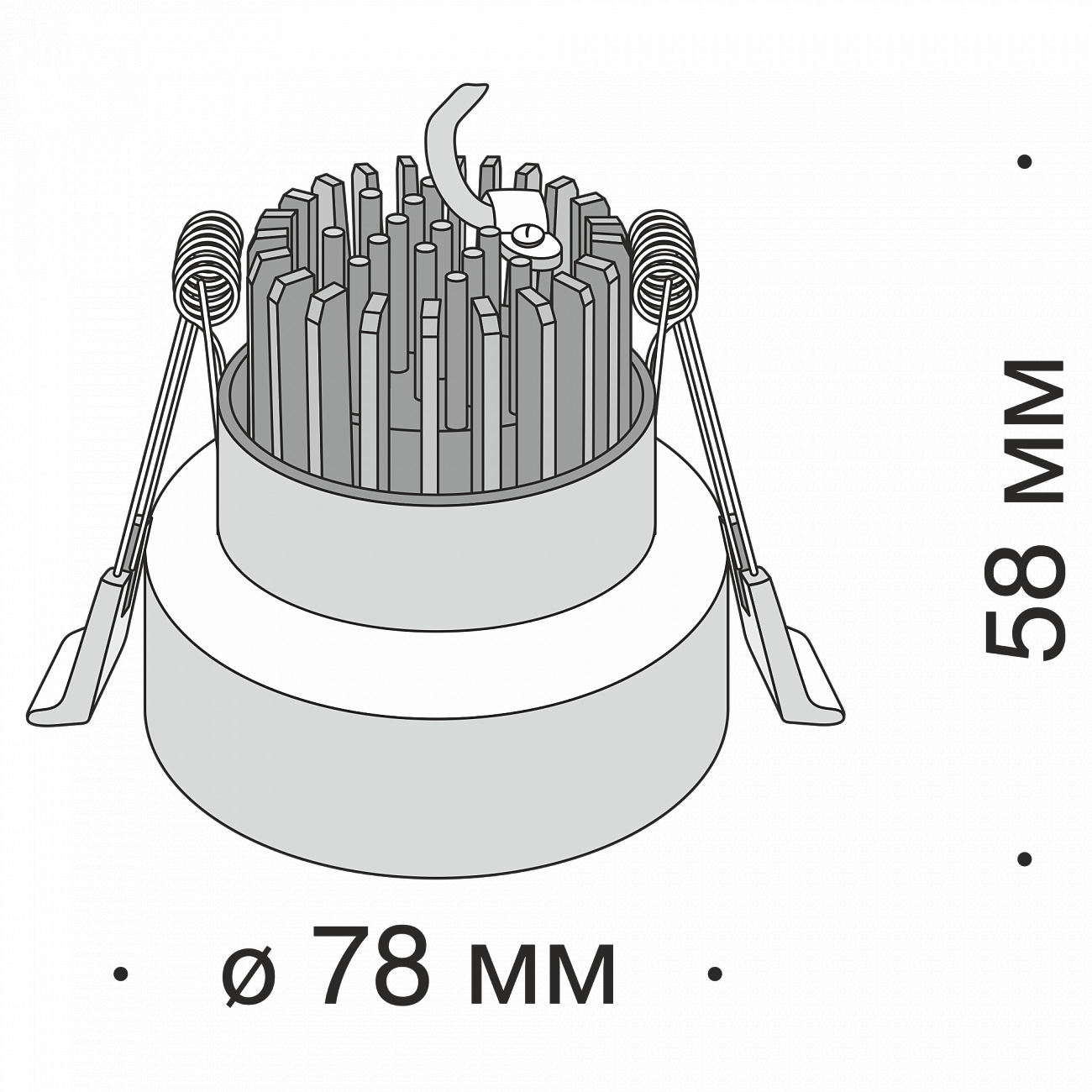 Встраиваемый спот белый Technical Valo DL036 TECHNICAL DOWNLIGHT 00-3957226 Белый  - Вид №3