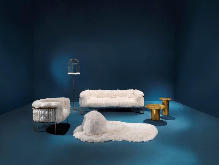 Scarlet Splendour Коврик из овчины с длинным ворсом Snow white sun-id-1414340 - Вид №5