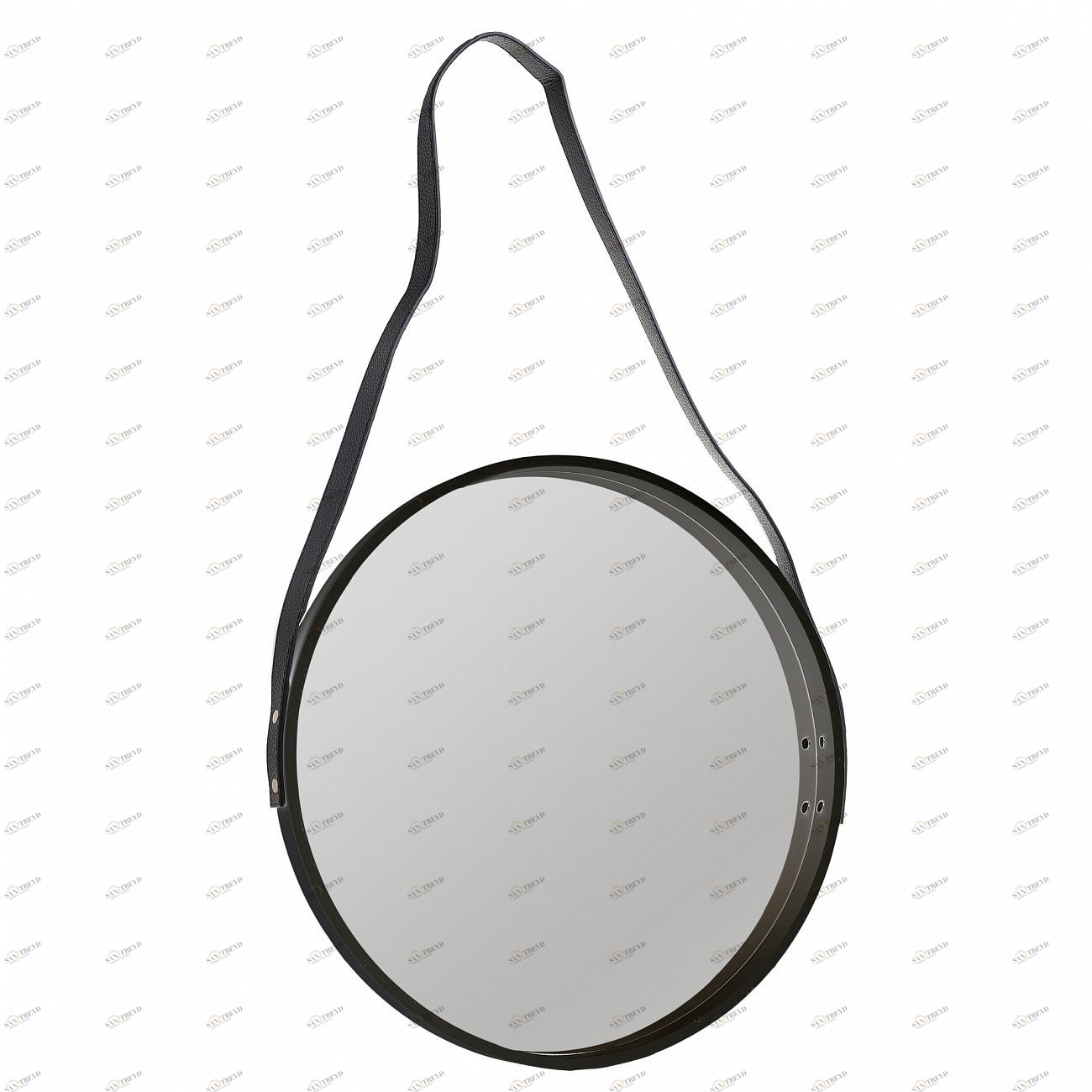 Зеркало на ремне настенное круглое 40 см черное Geometry TO4ROOMS GEOMETRY 00-3893933 Черный