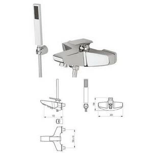 Смеситель для ванны монокомандный Bugnatese ML TEO-500