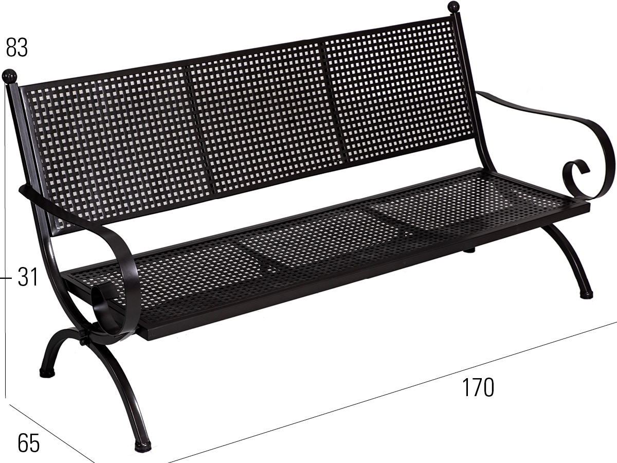 65.00.0523 Скамья для отдыха 2.5-местная Romeo Elegance Marone Antik Mbm - Вид №2