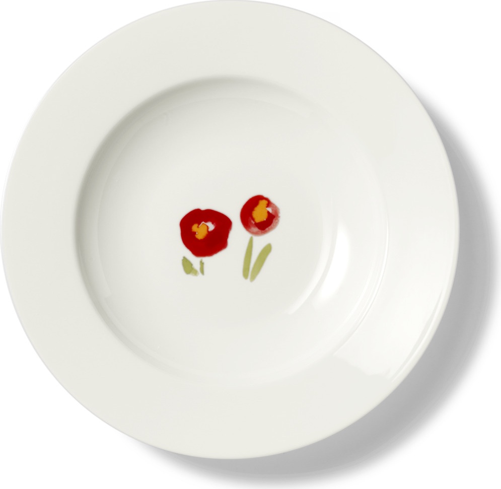 10639882 Dibbern Тарелка суповая Dibbern "Впечатление.Красные маки" 23см Фарфор 