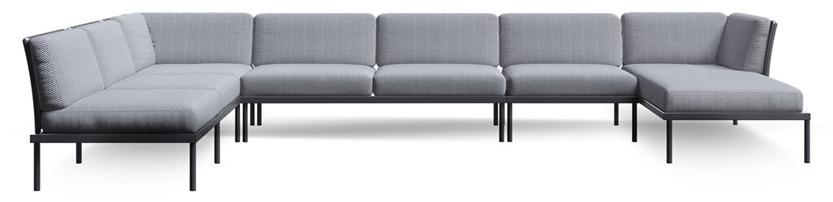 Atmosphera Угловое садовое кресло из ткани с подлокотниками Flash Fsh.pa - Вид №5