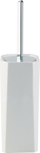 DV12A(08-BI) Stil Haus Diva, напольный керамический ёрш, цвет хром - белая керамика