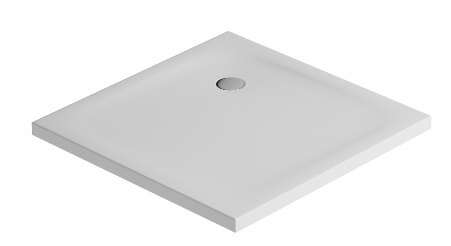 W7AT-MSS0-090W Поддон Slim Square без бортика иск.мрамор 900*900*50 мм белый без сифона шт AM.PM Spirit
