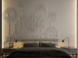 Трехмерная декоративная гипсовая панель