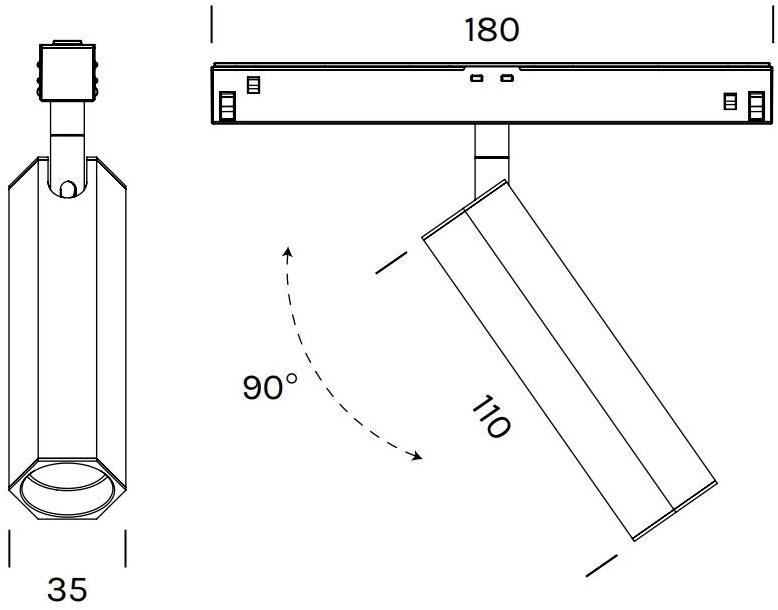 Olev Светодиодные трековые светильники из металла Shine 9353 - Вид №3