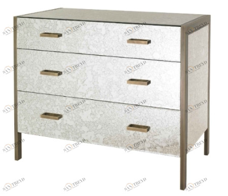 Комод с 3 ящиками серый от RVAstley RVASTLEY ДИЗАЙНЕРСКИЕ, PUSHA 060915 Серый 