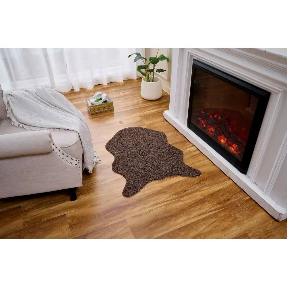 Ковер Teddy 60x90 см полиэстер цвет коричневый Santreyd STLM-2183691 - Вид №5