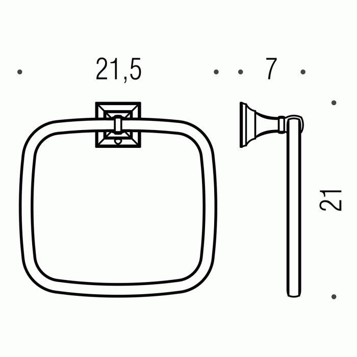 B3231 Полотенцедержатель-кольцо (хром) COLOMBO PORTOFINO Colombo Design - Вид №2