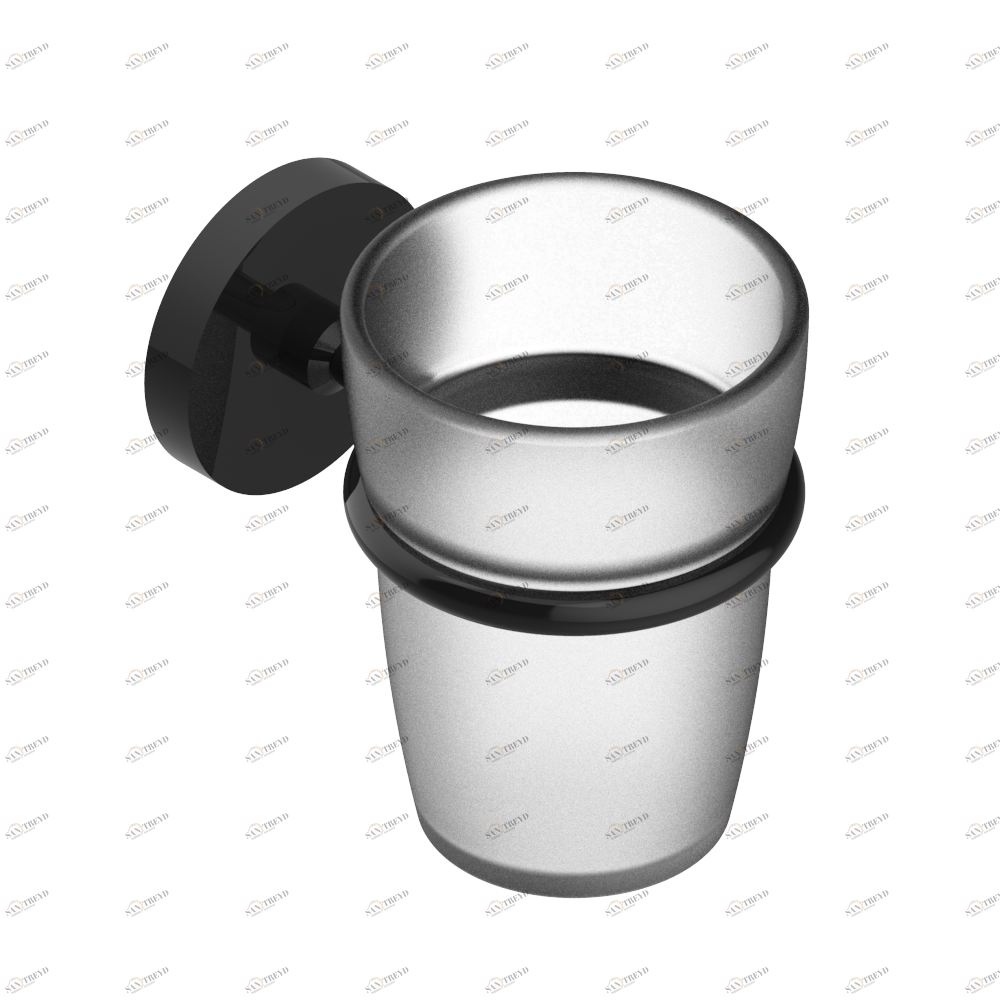 G6D-536 Стакан настенный для зубных щёток Thg-paris Metamorphose с чёрной керамикой Покрытие PVD бронза G6D-536 CAT.F