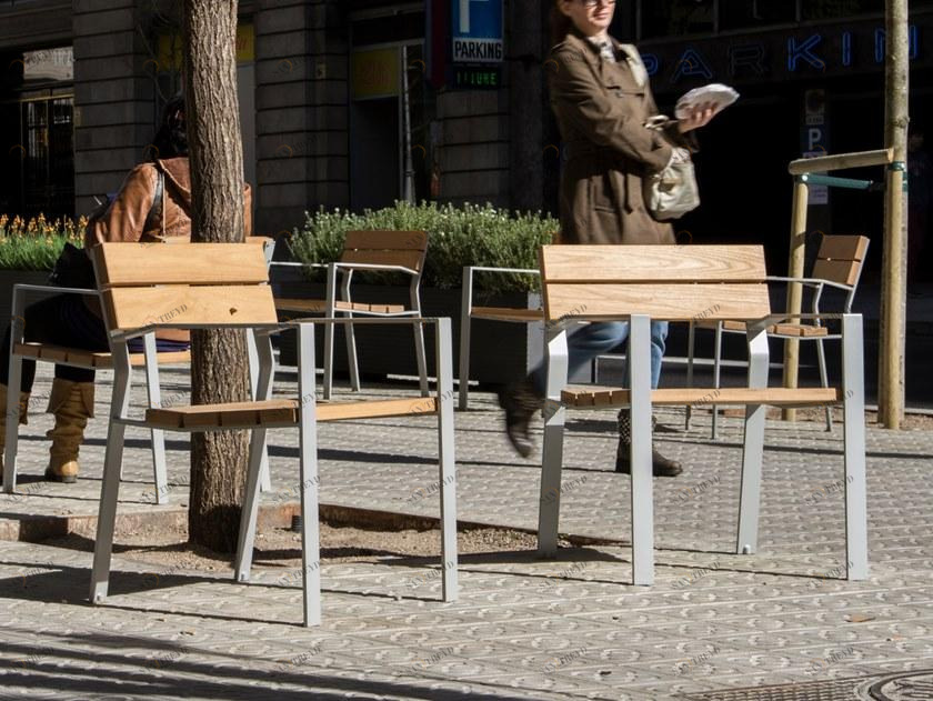 URBIDERMIS Садовый стул из дерева Harpo sun-id-1392608