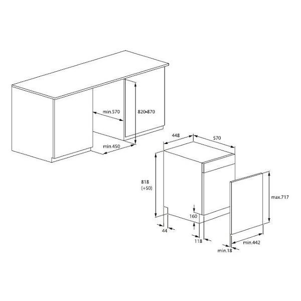 9973480 Встраиваемая посудомоечная машина Hotpoint HIS 2D85 DWT STDN-0043219 - Вид №15