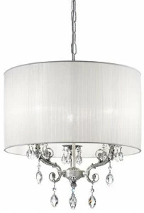 Possoni Illuminazione Старинная серебряная люстра с кристаллами swarovski® Firefly 7117/3