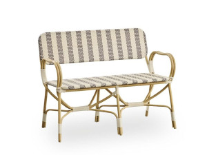 Скамейка из ротанга и ArtFibre® со спинкой