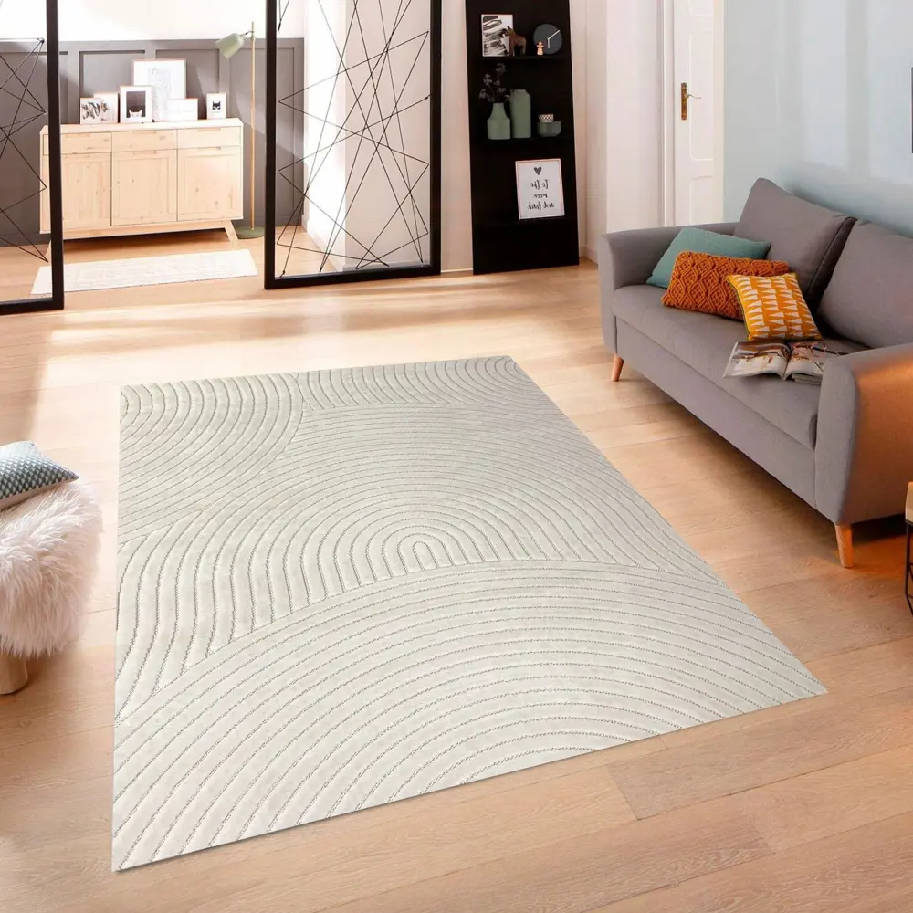 CTIM Ковер «Луна» с рельефным ворсом 240x340 см кремовый 89360179 STLM-1033263