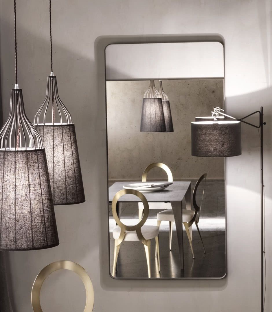 Прямоугольное алюминиевое настенное зеркало Cantori Элвис ARCH-00010478