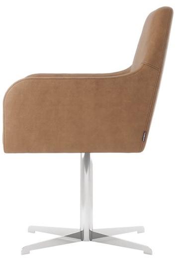 Laskasas Вращающееся кожаное кресло на 4-х спицах с подлокотниками sun-id-1398764 - Вид №1