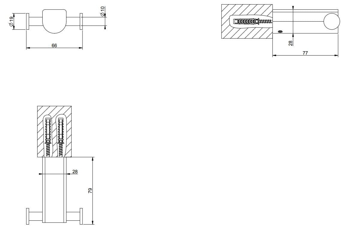 Латунный двойной халат Gessi рельеф ARCH-00152018 - Вид №2