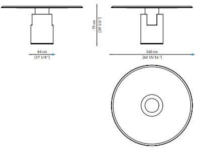 Paolo Castelli Круглый каменный стол sun-id-1486946 - Вид №1
