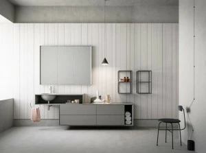 NOVELLO Тумба под умывальник, лакированная, с зеркалом Libera+