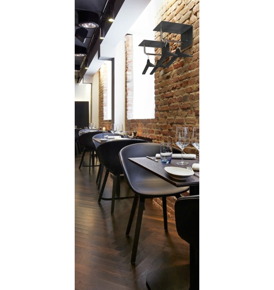 FROST Вешалка для верхней одежды UNU 200 » черная / полированная Алюминий / нержавеющая сталь Черный / полированный U4016-B  - Вид №5