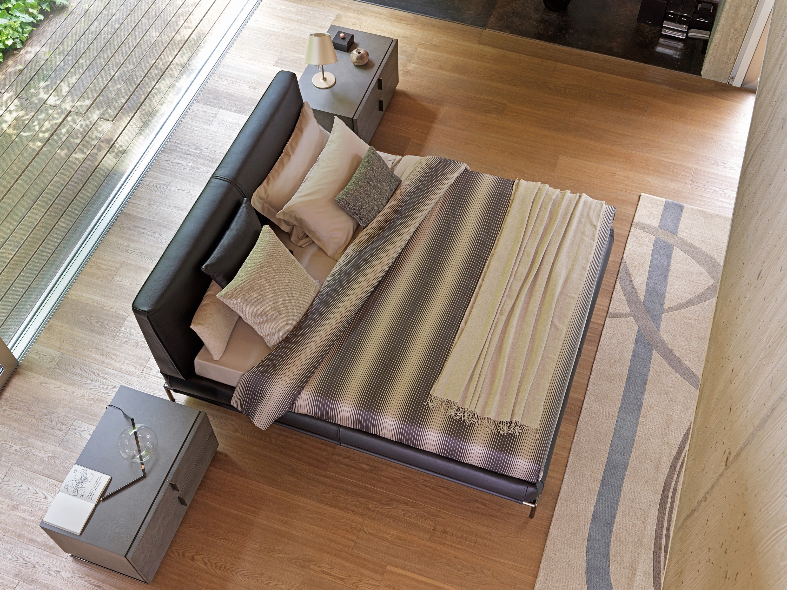 Съемная двуспальная мягкая кровать из ткани Flou ARCH-00088160 - Вид №10