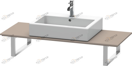 XL011C04343 X-Large Консоль для накладных раковин и встраиваемых умывальников Базальт матовый, декор Duravit