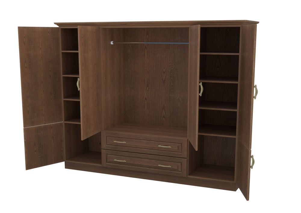 Шкаф распашной четырехстворчатый белый "Эдем" DREAMLINE ЭДЕМ 174493 Белый  - Вид №3