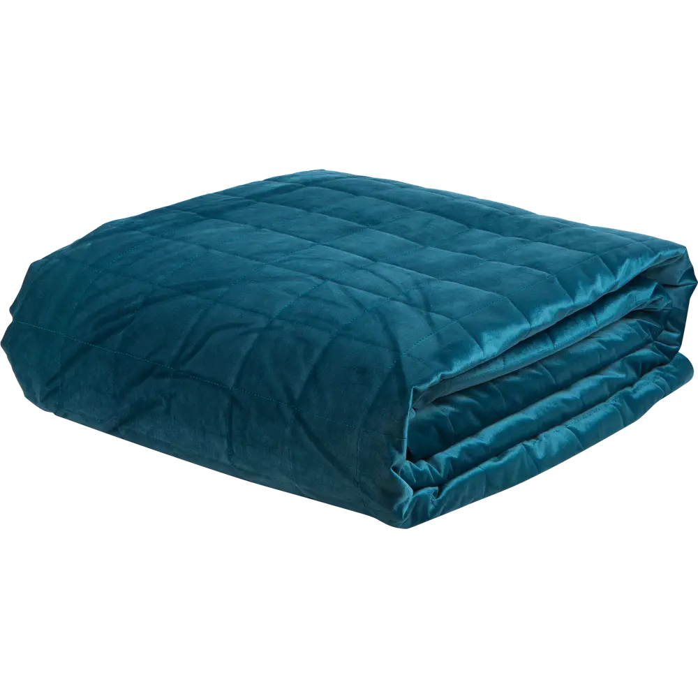 Покрывало Inspire Velvet Etna 220x240 см полиэстер цвет бирюза 82344956 STLM-2167047 